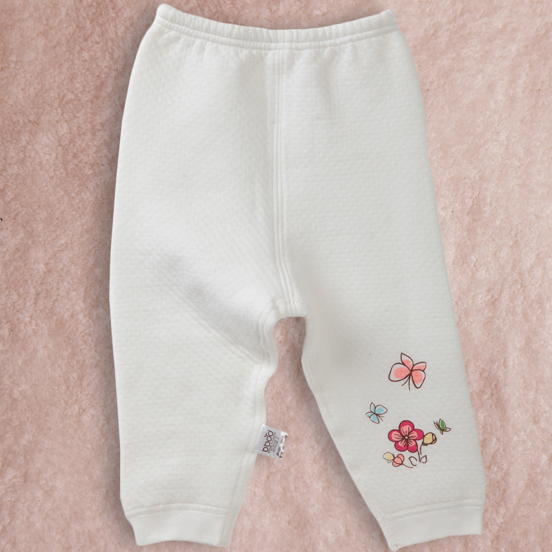 Infant boy autumn and winter 100% cotton long johns female child sleepwear 100% cotton thermal trousers