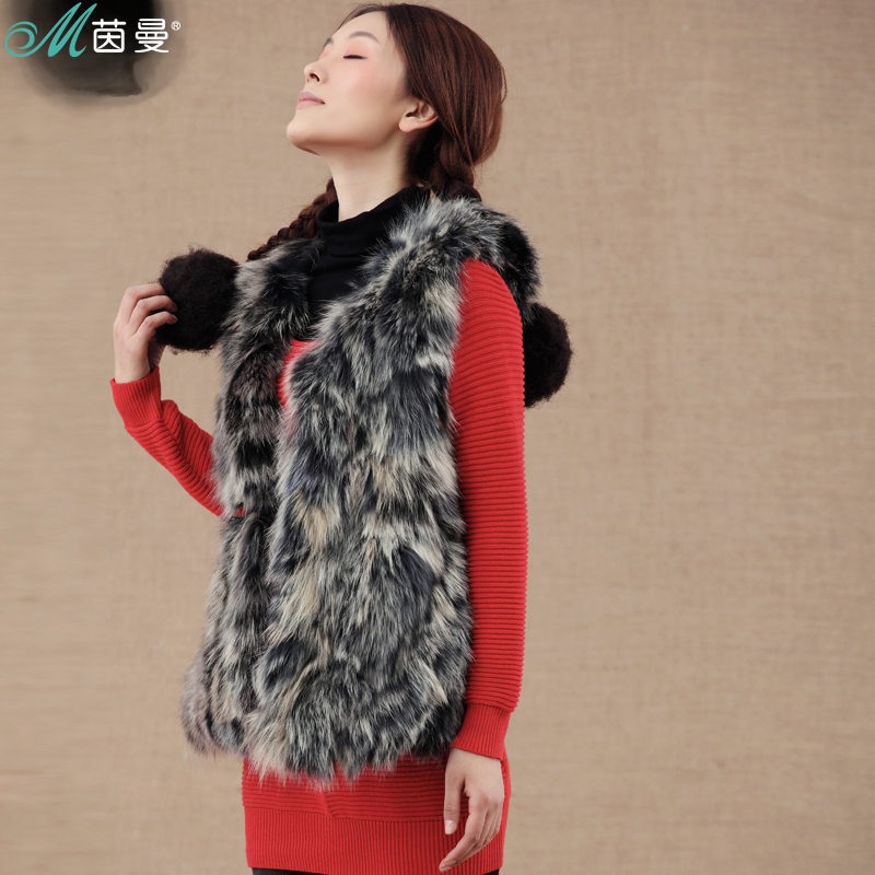 INMAN 2012 winter female fashion fox fur vest 824071925