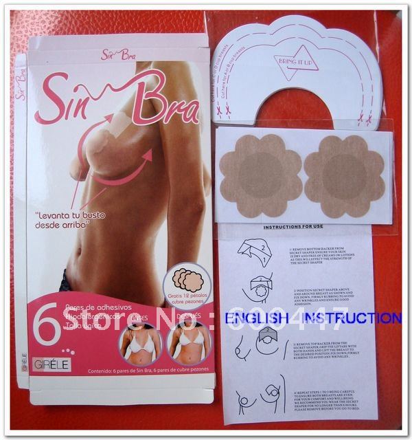 INSTANT BREAST LIFT Bra Tape, adhesive invisible lift breast bra, bring it up, sin bra (80packs=480pairs) free shipping