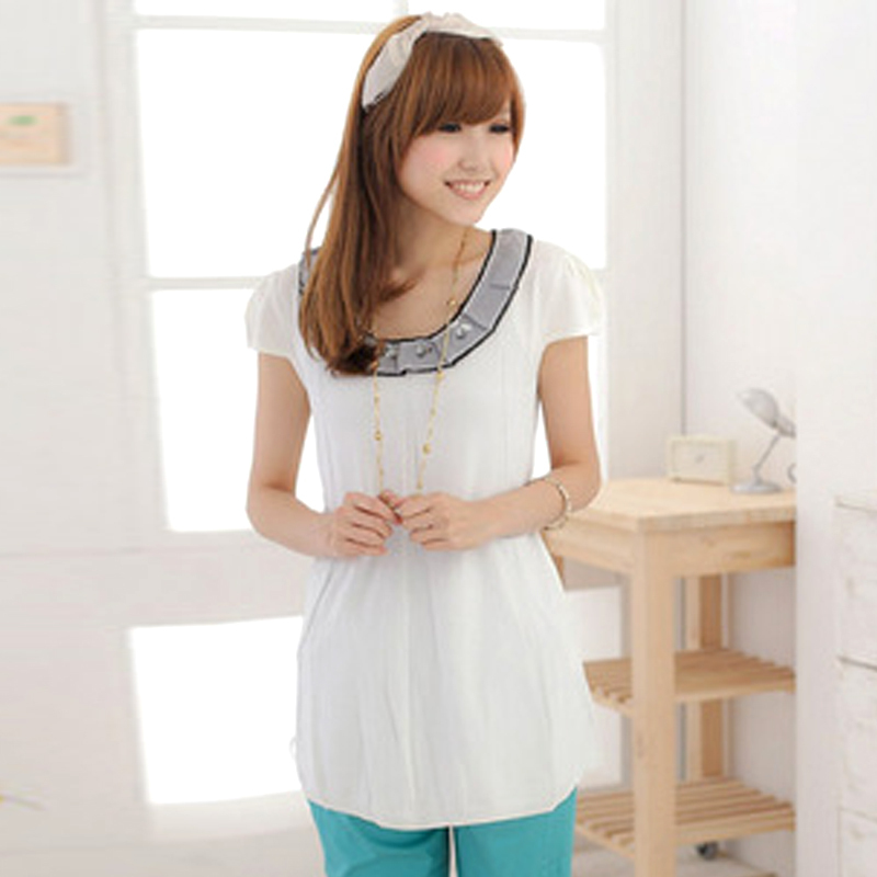 Intellectuality maternity clothing summer maternity short-sleeve top summer s112059