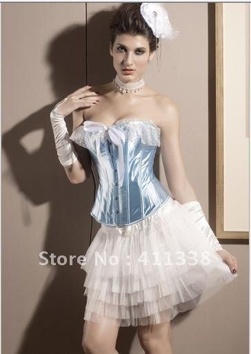 Intimate love /  sky blue palace corset lace vest 5112