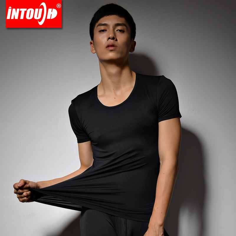 Intouch fashion slim lightmindedness long t-shirt short t thin basic underwear slim basic long johns