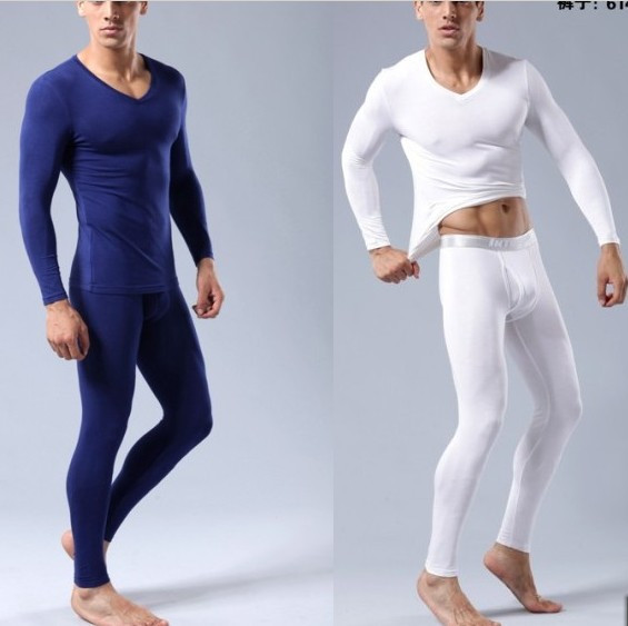 Intouch male underwear set modal V-neck tight long johns long johns set