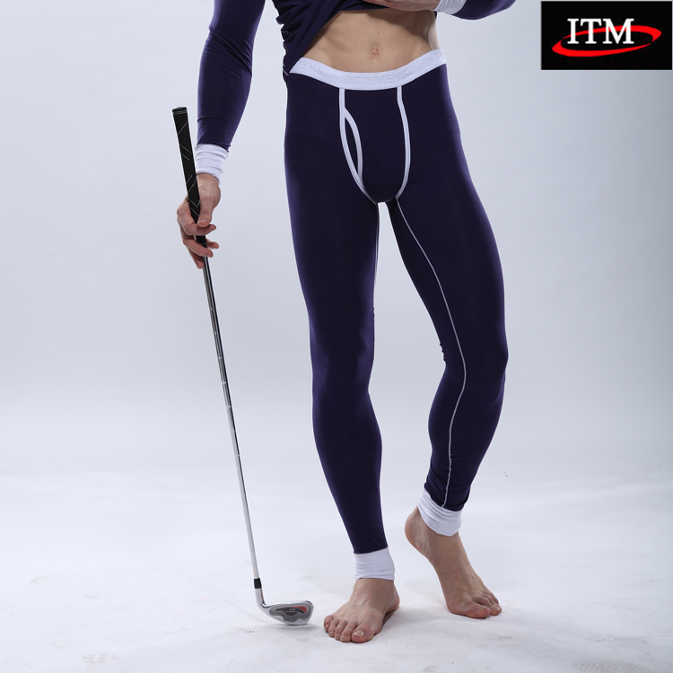 Intymens male legging warm pants long johns 100% cotton long johns slim thin im5-4