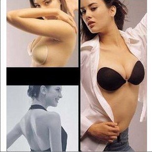 invisible re-usable silicone lycra bra strapless washable 2 colors(nude/black)! 50pcs/lot to AU