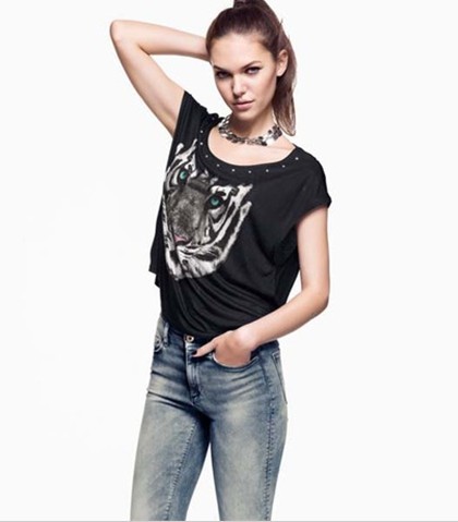 IRIS Knitting AS-046 Free Shipping Fashion Women's 2013 Skull Skeleton Cartoon Punk Style Back Hollow Out Vest Tops T-shirt