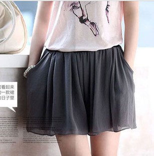 IRIS Knitting DK-027 Fashion Candy Colors Shorts Chiffon Skirts Women Hot Beach Shorts Summer Cool Short Pants 15 Colors