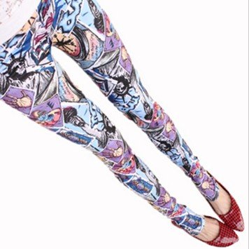 IRIS Knitting Free Shipping+5pcs/lot LG-230 Women's Fashion Printing Leggings Winter Wear Dry Stockings Skinny Pants