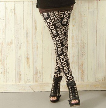 IRIS Knitting Free Shipping+5pcs/lot LG-231 Women's Fashion Printing Leggings Winter Wear Dry Stockings Skinny Pants