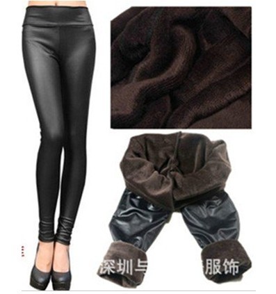 IRIS Knitting kz-005 2013 New Arrival Women's Thicken Fleeces PU Leather Leggings Fashion Warm Winter Pants  Free Shipping