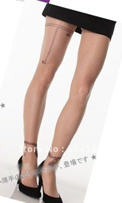 IRIS Knitting LG-035 Free Shipping,NEW Fashion Women Tattoo Leggings,Cross Anklet Hand Printed Stockings/Tights,Ladies Pantynose