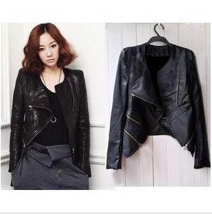 J 94 sz slim handsome personality two ways leather clothing female