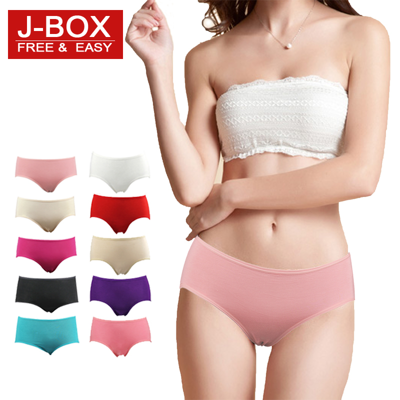 J-box women's panties panty brief fashion rims seamless modal briefs free air mail