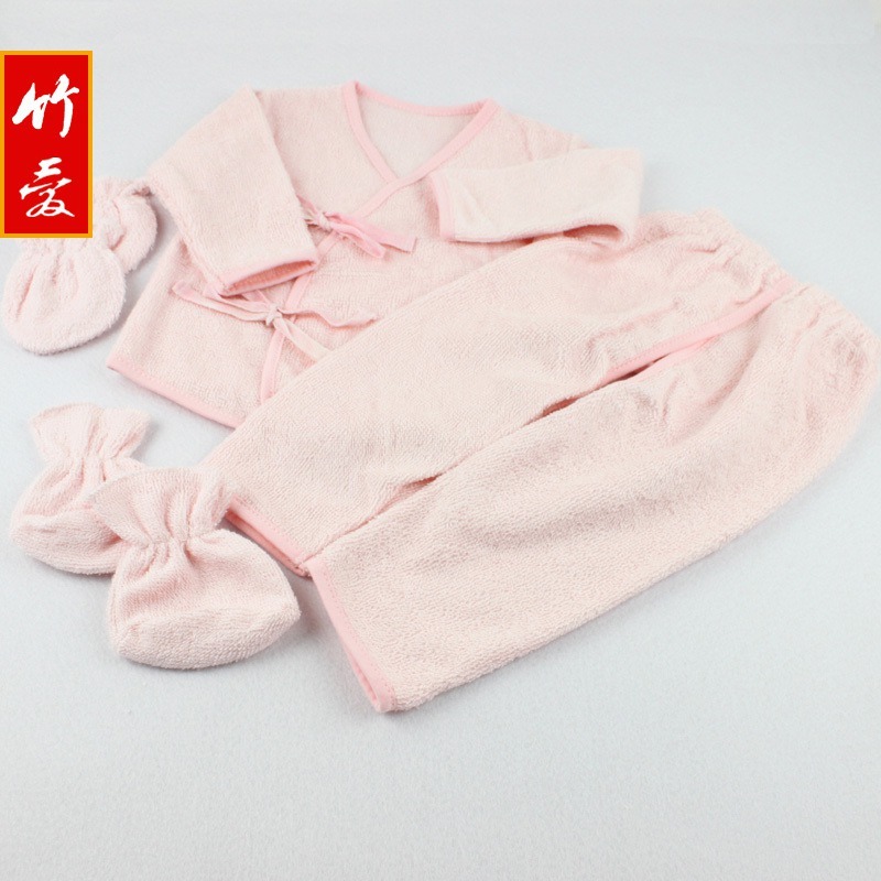 [J.T.]Free shipping Top Quality Brand Bamboo fibre baby underwear set clothes trousers set newborn set 4 e312