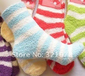 [J.T.]Watch!Free shipping-24pairs/lot-Cotton+velvet women's warm socks for 2012 Christmas Gifts-  JT56M