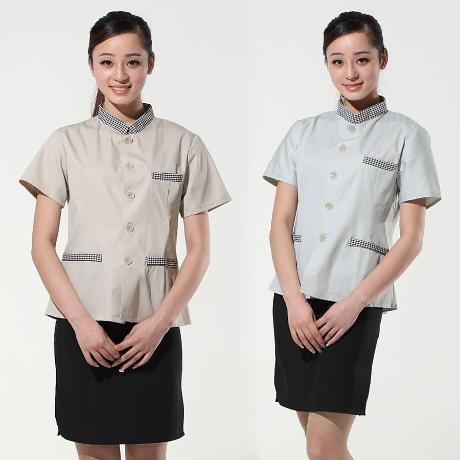 J102 cleaning service half sleeve work wear clothes summer