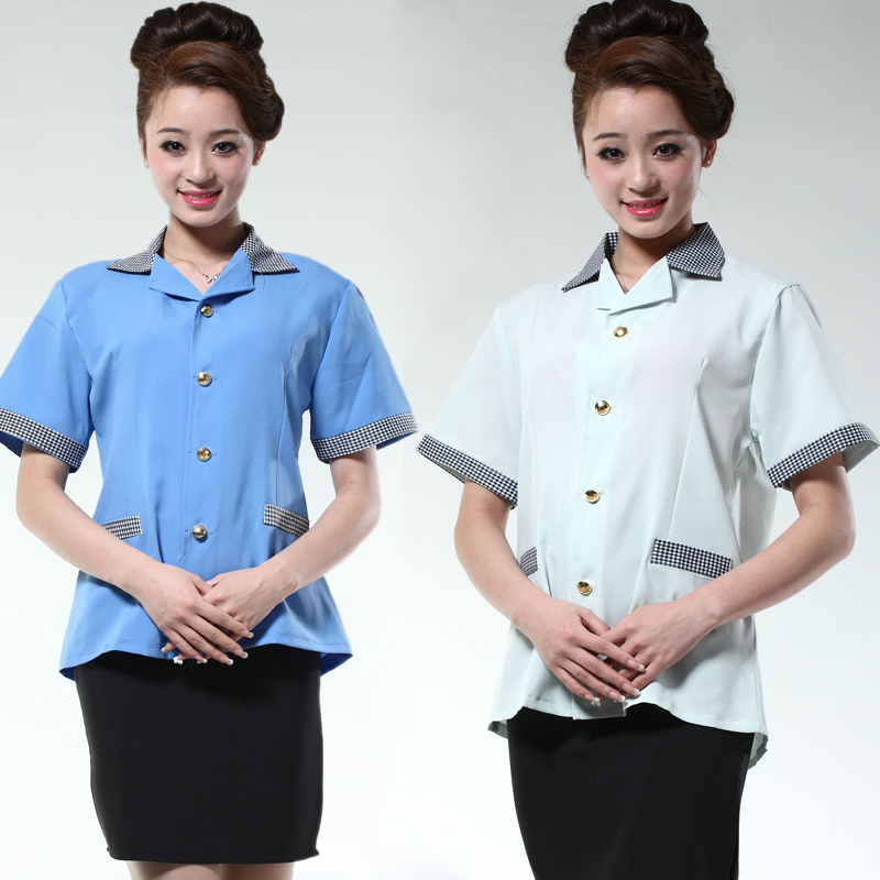 J108 gold short-sleeve clothes pa cleaning service work wear summer