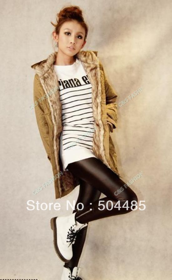 [J108]Hot Sale fashion new black shinning Imitation leather ladies legging,wholesale leggings tight pants