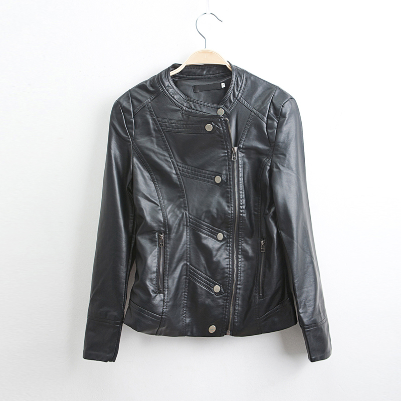 Jackets for women.Leather coat.Black.Slim.Casual.Free shipping.1 Piece.Wholesale.2012 New.Fashion.Designer