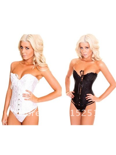 Jacquard Strapless Corset,Come with Thong,819