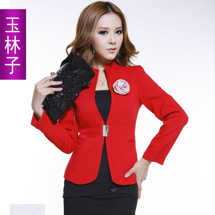 Jade 318 long-sleeve outerwear bust skirt twinset autumn and winter white collar