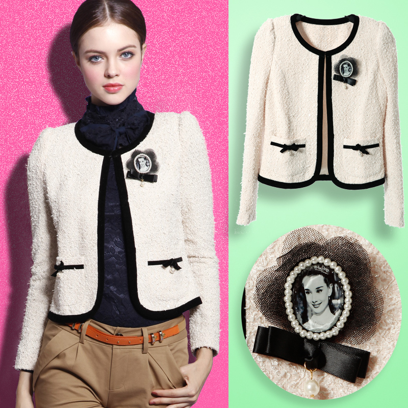 Janeko 2013 outerwear fashion slim vintage short jacket women coat