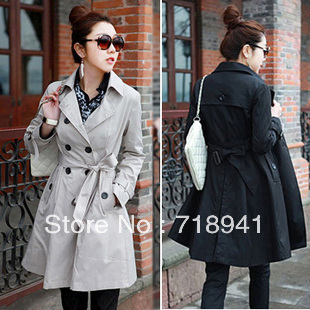 Japan and South Korea version winter and spring long wind coat