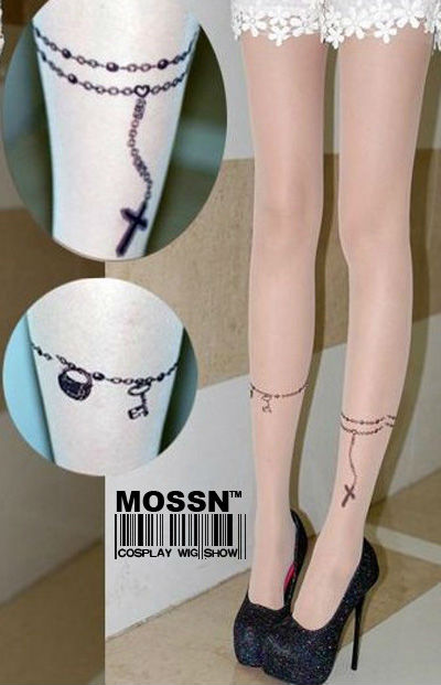 Japan Sexy Stylish woman Tatoo socks Stocking Tights transparent leggings nylon pantyhose