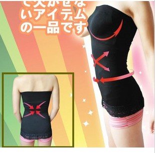 Japan style germanium slimming vest perfect slim body undergarment with race hem 50pcs/lot DHL free shipping