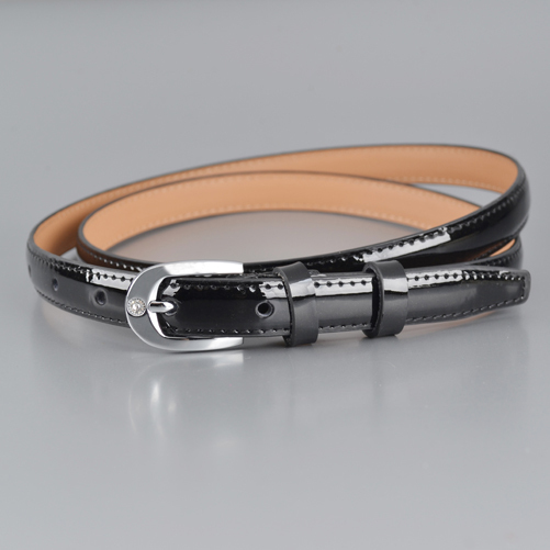 Japanned leather sparkling diamond business casual women's belt strap elegant genuine leather gentlewomen 5656