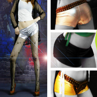 Jazz hiphop hip-hop hiphop jazz dance fashion bronzier ds basic faux leather pants