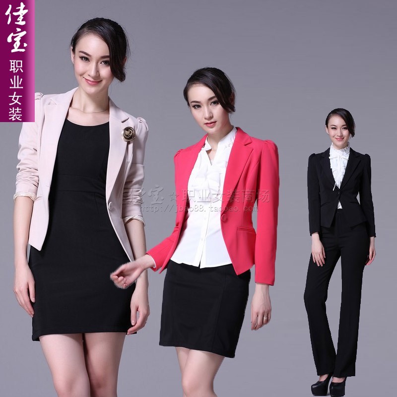 Jb 8028 formal professional set blazer western dress one-piece dress set slim