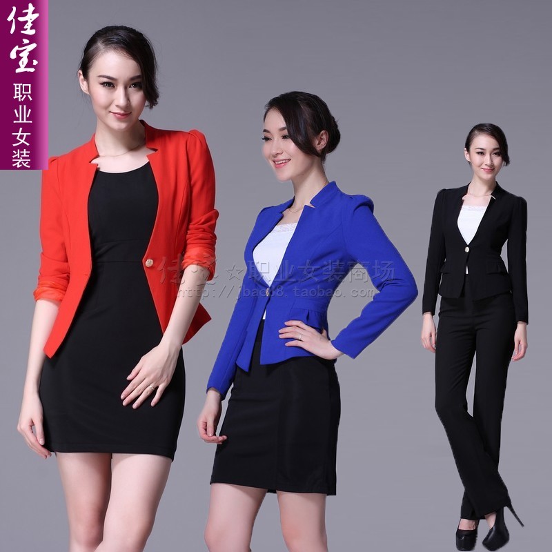 Jb 8029 women's stand collar long-sleeve blazer outerwear three-color coat