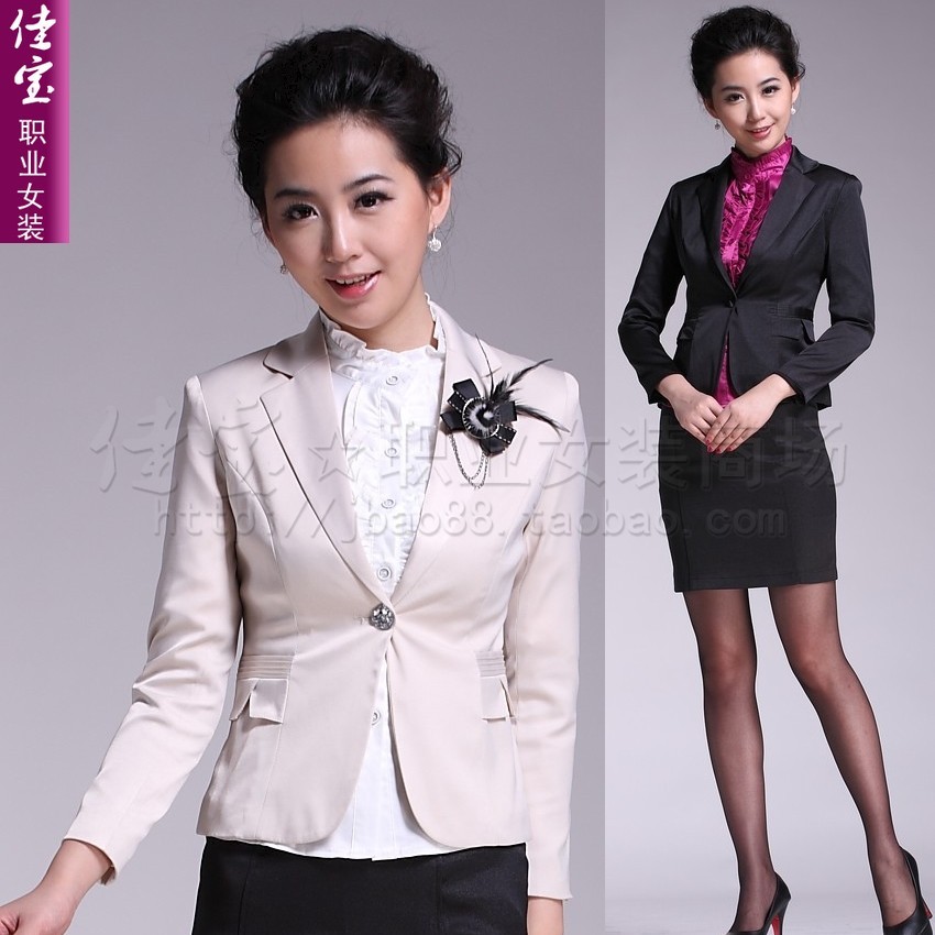 Jb 9328 professional set women's long-sleeve suit western dress fashion slim black beige suit step skirt