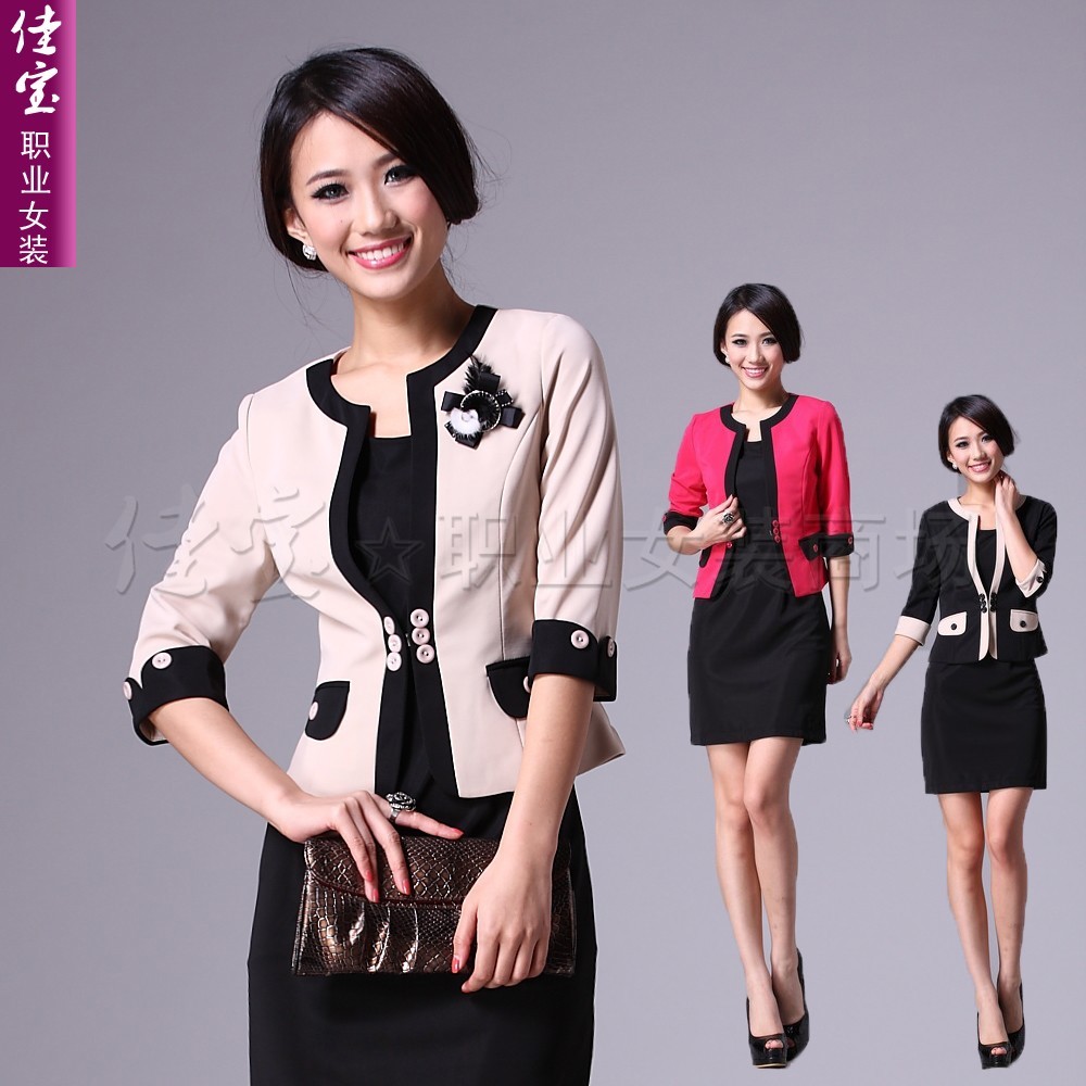 Jb 9822 women's spring ol half sleeve skirt female work wear work wear one-piece dress