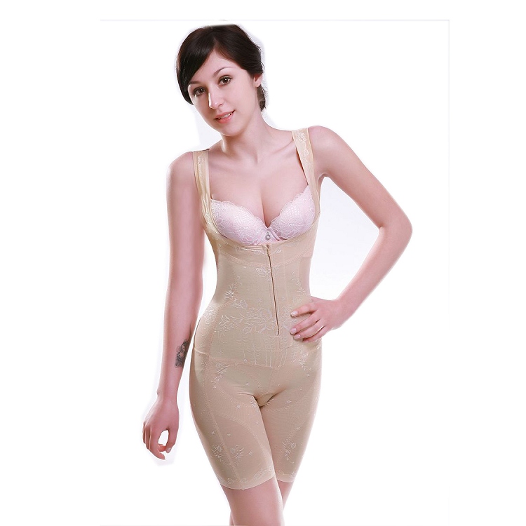 Jiajia bamboo crystal magnetic therapy accept supernumerary breast abdomen thin butt-lifting drawing seamless slimming bodysuit