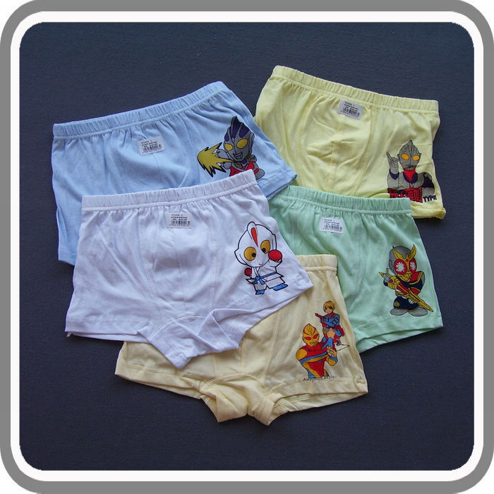 K-013 100% cotton breathable child panties male child cartoon trunk