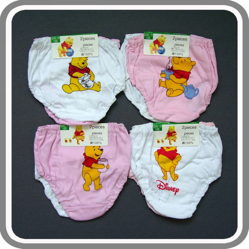 K-056 100% cotton child panties WINNIE female child bread pants briefs