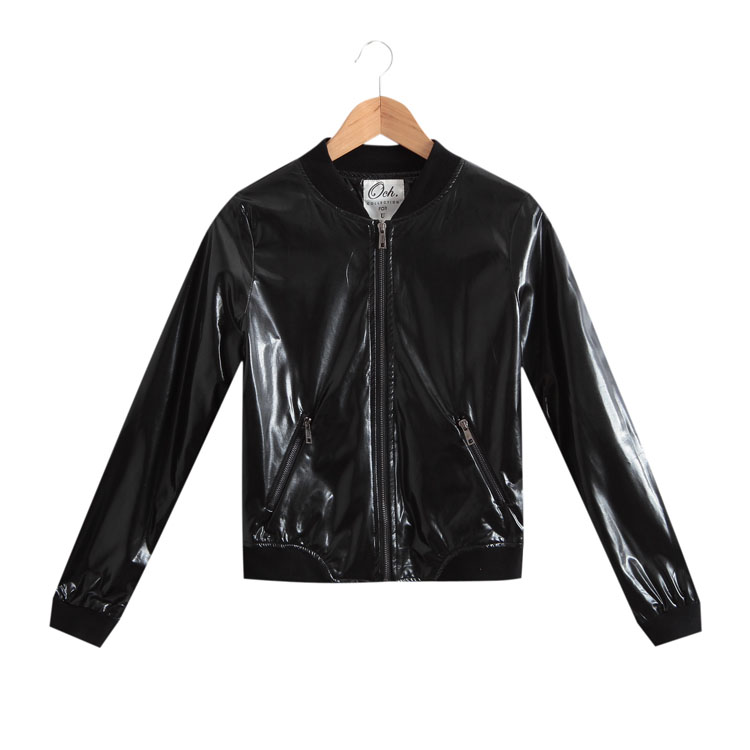 K-86 2012 fashion glossy chromophous hot-selling motorcycle jacket thin leather jacket outerwear female - 0.34