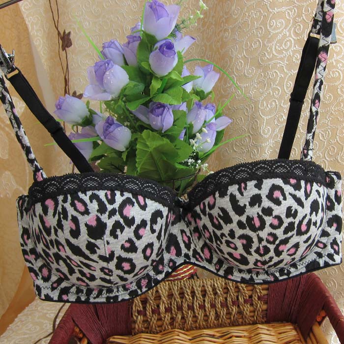 K3h m organic cotton leopard print cup silica gel slip-resistant underwear 65a70b75b