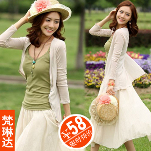 K81wt 2012 autumn sun protection clothing air conditioning shirt coat long-sleeve transparent thin cardigan female