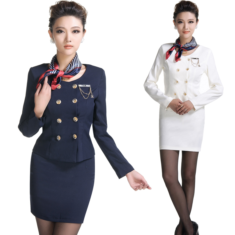 K885 work wear women's set autumn ktv waiter uniform work wear piece set