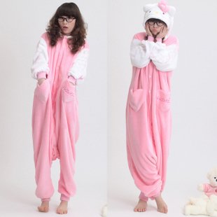 Kawaii fashion cartoon pajamas winter animal style Hello kitty