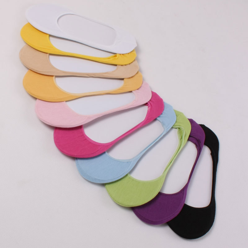 Kiesme spring and summer all-match candy color thin cotton 100% invisible sock slippers Women socks high-heeled shoes socks