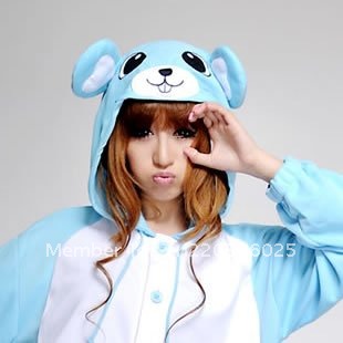 Kigurumi Cosplay Pajamas Party OEM Blue mouse for halloween and christmas party Animal costume/Performance clothing