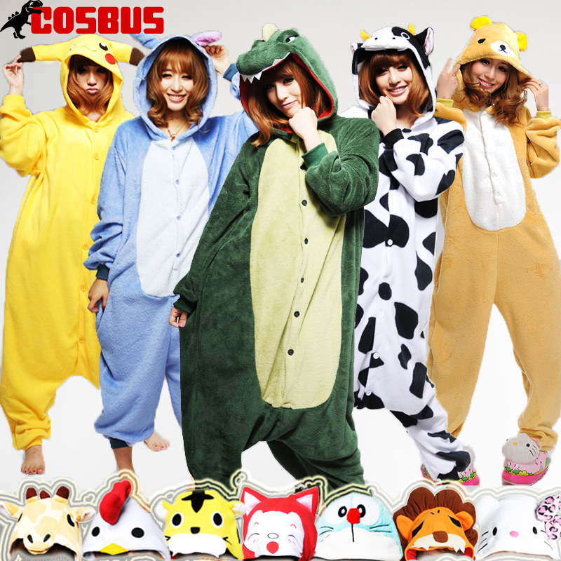 Kigurumi Pajamas All in One Pyjamas Animal suits Cosplay Costume Adult Garment Coral fleece stitch cartoon animal sleepwear