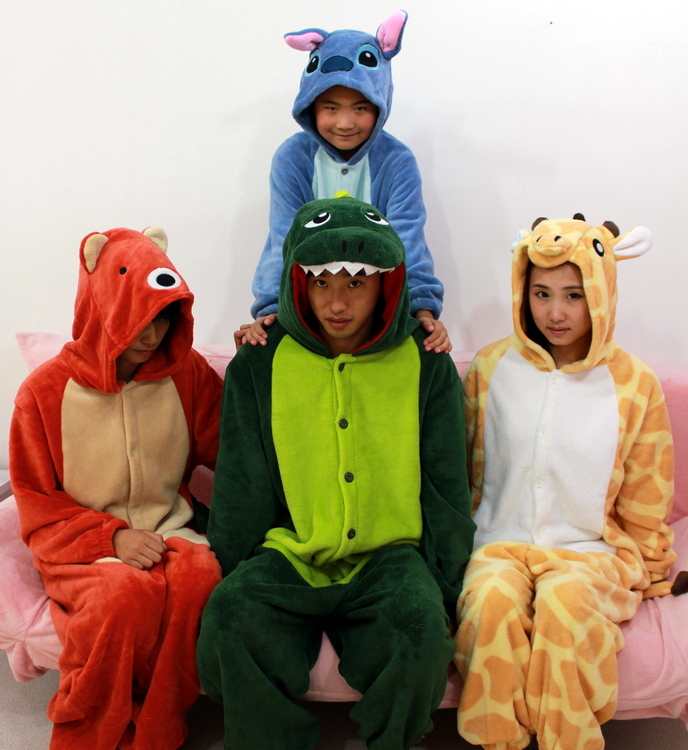 Kigurumi Pajamas All in One Pyjamas Animal suits Cosplay Costume Adult Garment Coral fleece stitch cartoon animal sleepwears