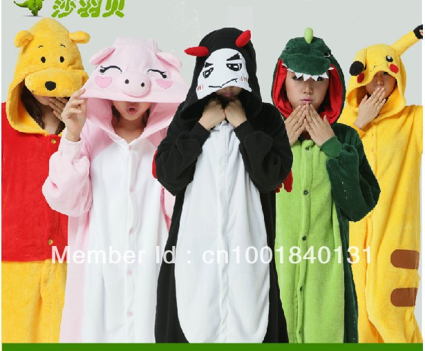 Kigurumi Pajamas All in One Pyjamas Animal suits Cosplay Costume Adult Garment Coral fleece stitch cartoon animal sleepwears