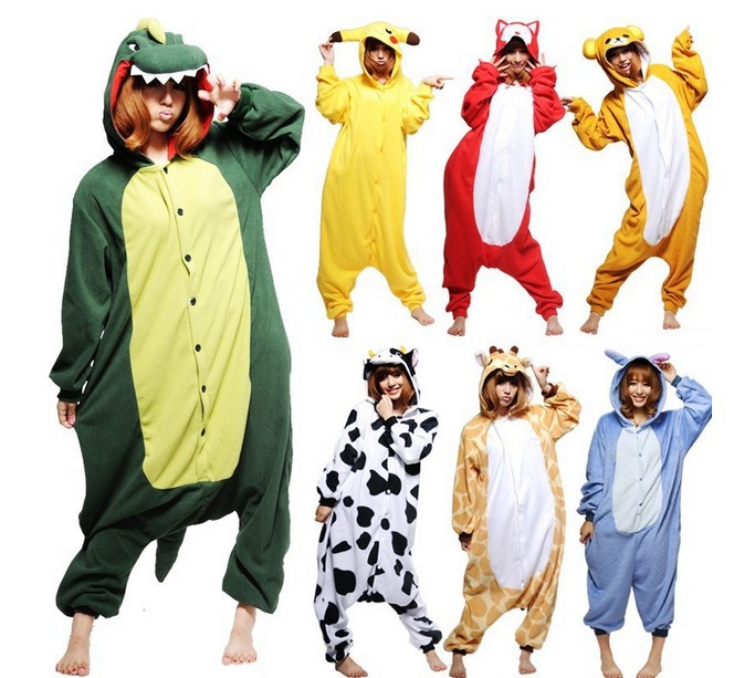 Kigurumi Pajamas All in One Pyjamas Animal suits Cosplay Costume Adult Garment Coral fleece stitch cartoon animal sleepwears