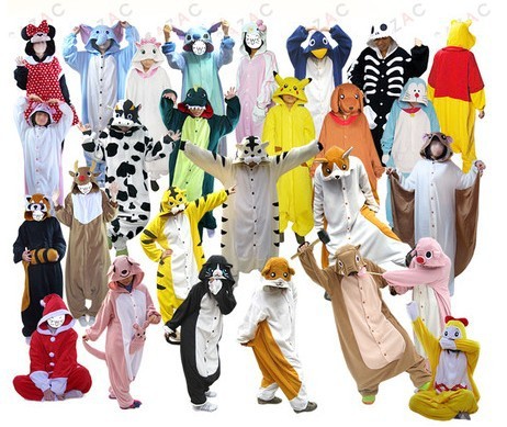 KIGURUMI Party Couple Dress for Women Men  Winter Animal Pyjamas Cosplay Costume Footed Panda Bear Pajamas Sleepwear Jumpsuit